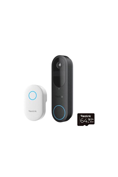 ReoLink Wireless Video Doorbell D340B, 2K 4MP, Dual-Band WiFi, Chime, 64GB mi...