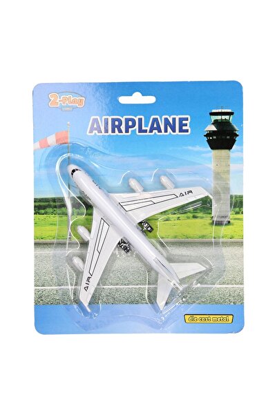 OEM Metal toy airplane with pull-back function14 cmWhite