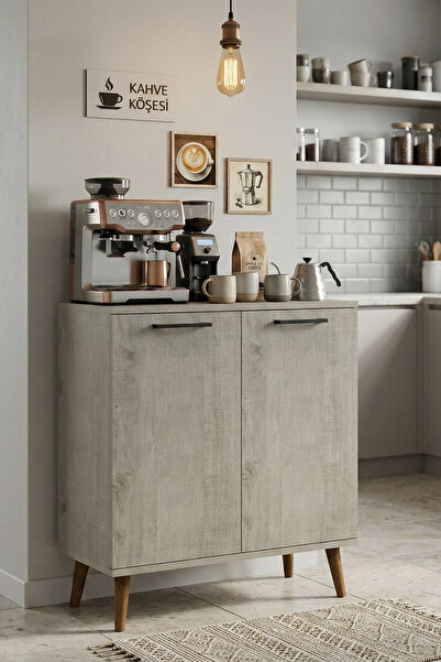 Skandi homeworks Vittoria 2 Kapaklı Çok Amaçlı Dolap Kahve Köşesi