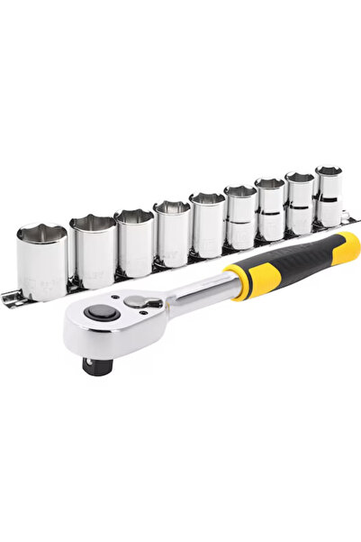 Stanley Set de clicheti i chei tubulare 10 buc (Galben/Negru)