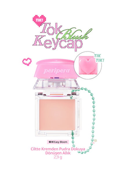 PERIPERA Ciltte Kremden Pudra Dokuya Dönüşen Allık Tok Blush Keycap (03 Easy ...