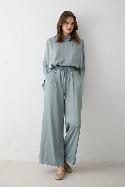 Melike Tatar Satin Tunic Set 32-3813