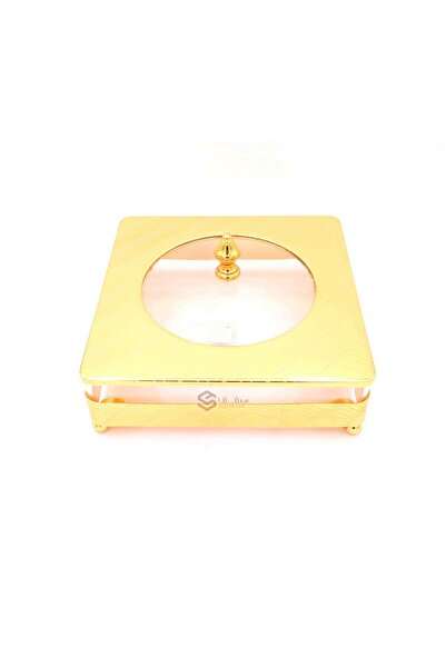 SQF Square gold dessert plates 1.10 liters