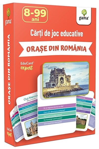 Tiki-Tan Carti de Joc educative pentru copii, Orase din Romania, Editura Gama