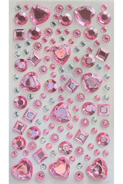 Next Plus Αυτοκόλλητο με άδεια χρήσης Light Pink Hearts 3D Stone Gem Sticker ...