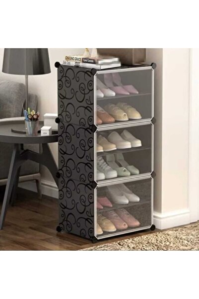 Ruhhy Premium modular shoe rack, Ruhhy, set of 3 modules, transparent doors, ...