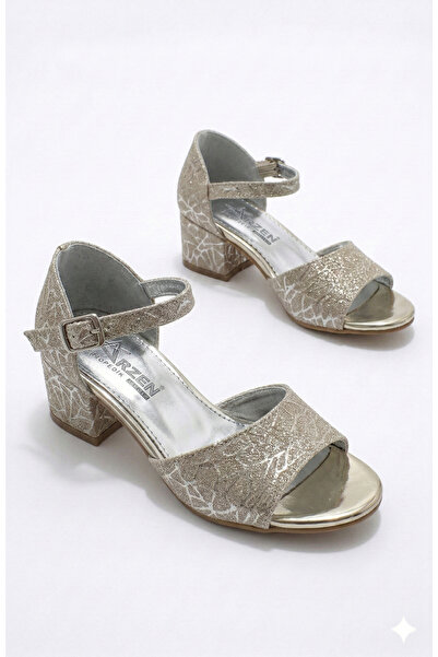 ORELİON Дамски обувки с висок ток, отворени пръсти и каишка около глезена, ве...