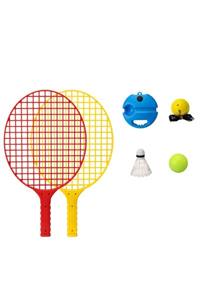 Avaleea Set Badminton pentru Copii, Doua Palete, Fluturas, 2 Mingi, Minge cu ...