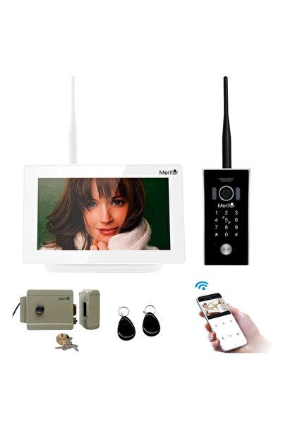 MMD IP Video Intercom Kit Mentor SYKT001 WiFi, 7in Touch Monitor, 1.3MP, Card...