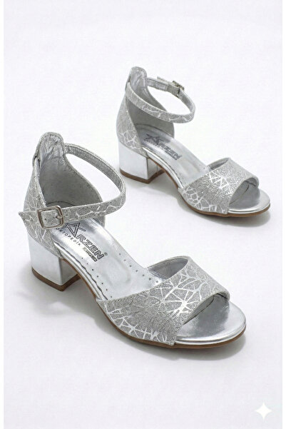 ORELİON Pantofi pentru fete pantofi cu toc cu vârf deschis, până la gleznă, c...