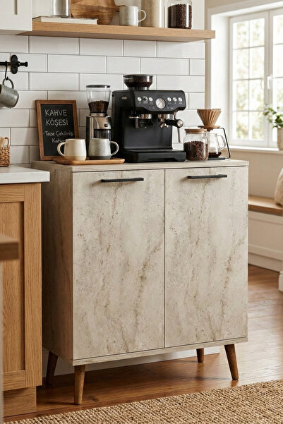 Skandi homeworks Vittoria 2 Kapaklı Çok Amaçlı Dolap Kahve Köşesi