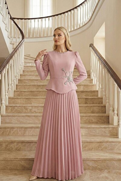 hakimoda DORA Adriana & فستان سهرة شيفون بودرة