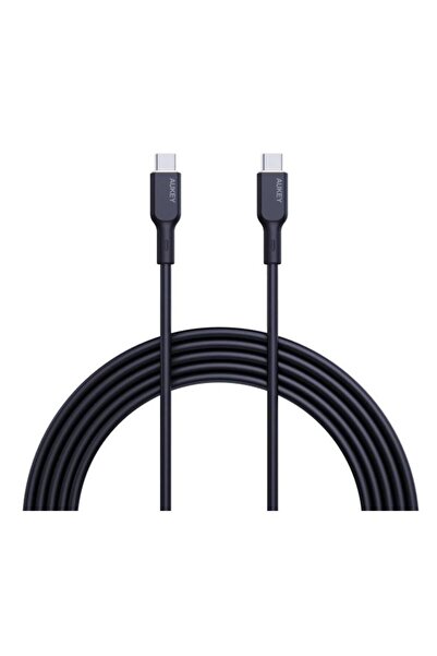 AUKEY Силиконов кабел за зареждане и данни USB-C към USB-C 1.8 м 100W 480Mbps...