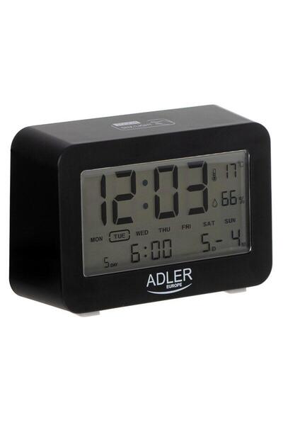 adler Battery operated alarm clock 1196B, 3 alarm settings, Backlight (Black)