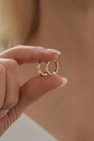 YAVUZ KUYUMCULUK 14 Ayar Altın Gizli Kilit Kibrit Çöpü Halka Küpe