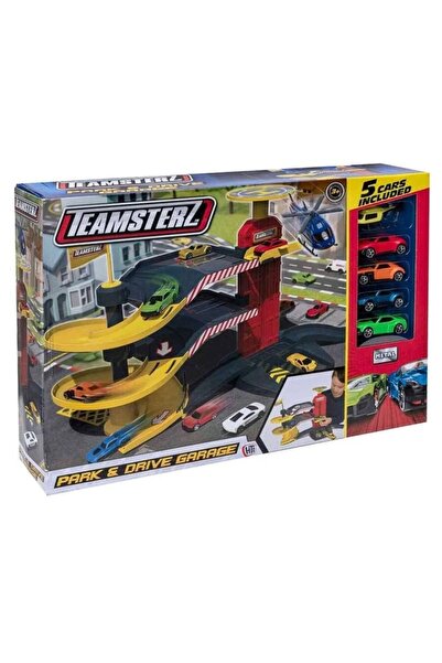 Noriel Set de joaca Teamsterz, Garaj cu 2 etaje si 5 masinute