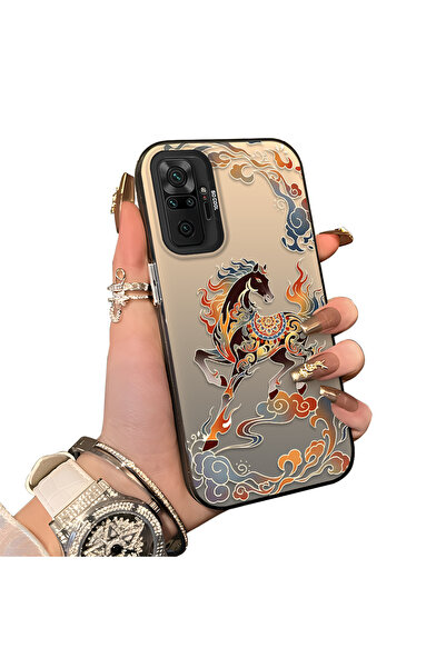ucuc Redmi Note 10 Pro Uyumlu Sert Akrilik Arka Silikon Kenar Lens Koruma Kıl...