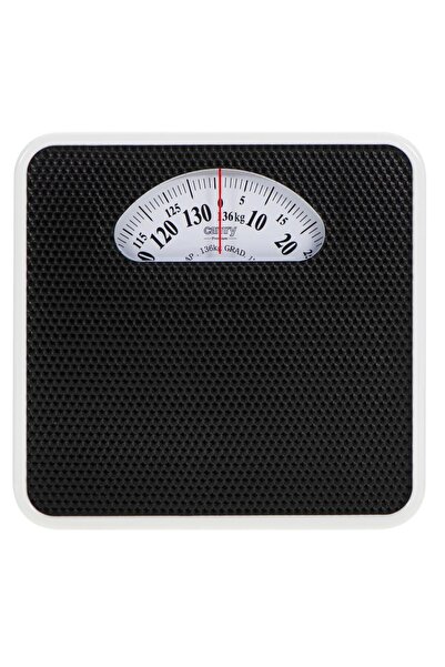 CAMRY Cantar mecanic de baie CR8181, Max 136 kg, Precizie 1 kg (Alb/Negru)