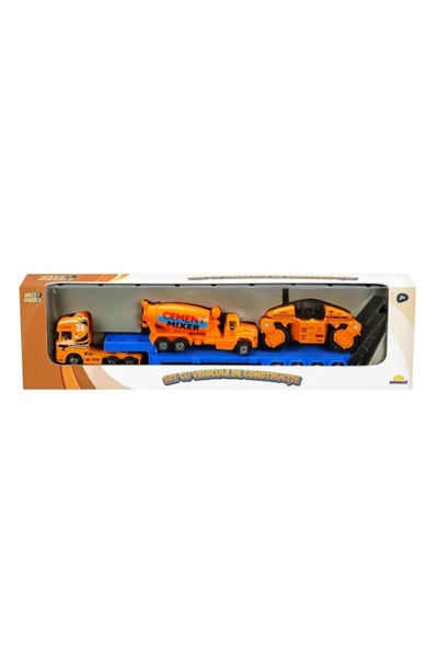 Noriel Set transportator cu vehicule de constructie, Maxx Wheels, Betoniera s...