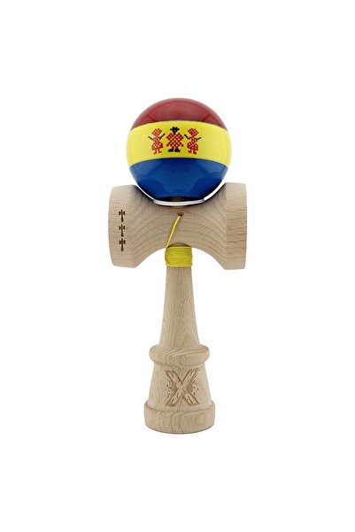 Avaleea Kendama X Originala, Profesionala, Tricolor Edition Stil Romanesc, Su...
