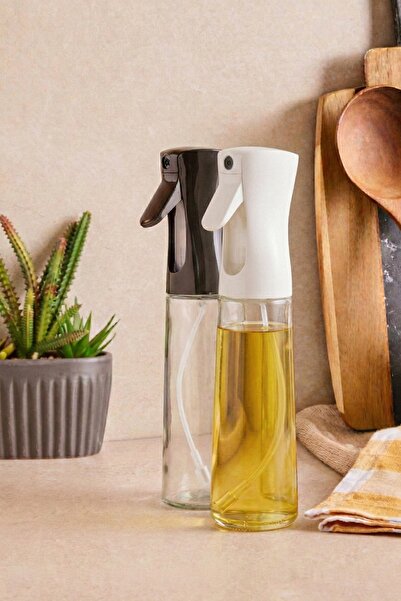 PORLİSMA Loria 2'li 350 ml Sprey Cam Yağdanlık, Püskürtmeli Zeytinyağı ve Sıv...