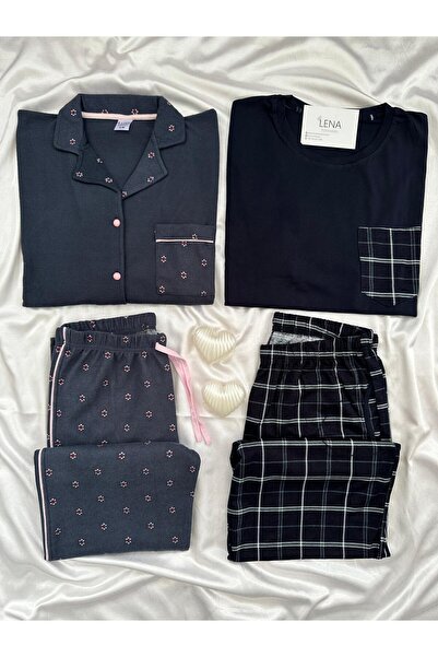 Lena Homewears Καθημερινό Άνετο Σετ Πιτζάμες για Ζευγάρια (ΣΕΤ 2 ΤΕΜΑΧΙΩΝ)