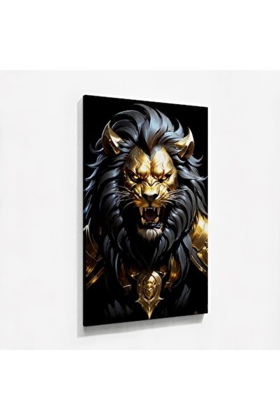 OEM Pictură pe pânză, Leu de Aur, 50x80cm