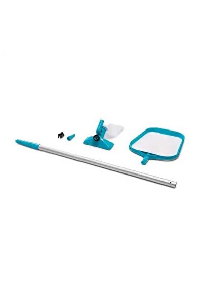 Intex Deluxe Pool Cleaning Kit 3-Piece w/ 239cm Telescopic Pole, Skimmer & Va...