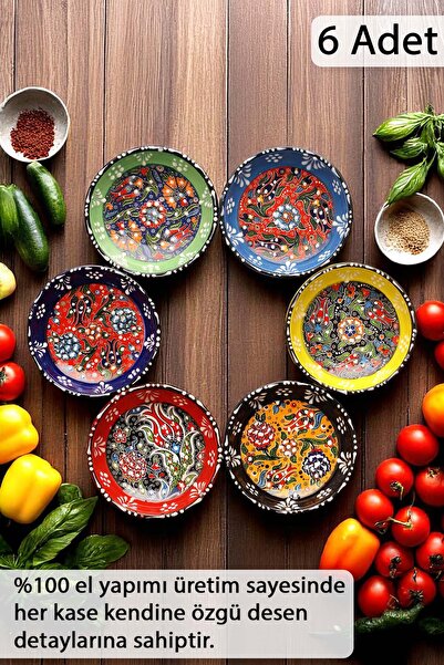 EvaniLife 6lı Sunumluk Mini Kase Kahvaltılık Şekerlik Reçellik Sosluk Çerezli...