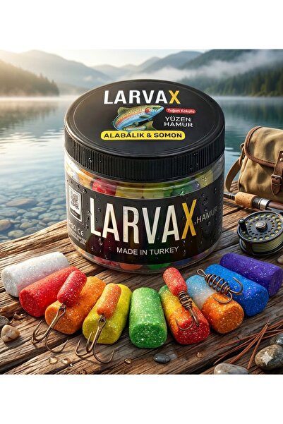 BalikHamuru 2'li Larvax Profesyonel Yüzen Hamur – Alabalık ve Somon İçin Özel...