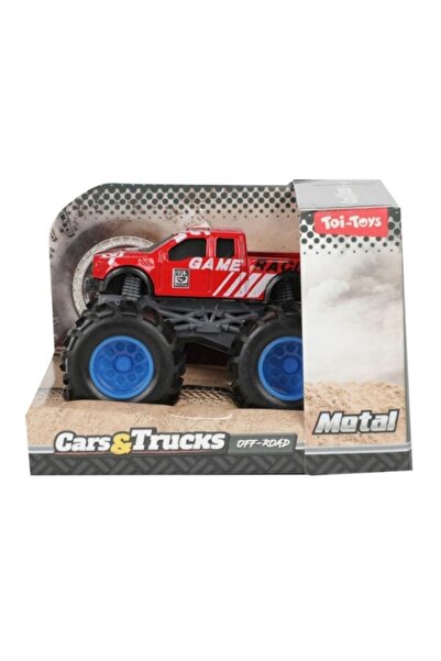 Toi-Toys Masinuta Monster Truck cu pull back, 8x11 cm, Rosu