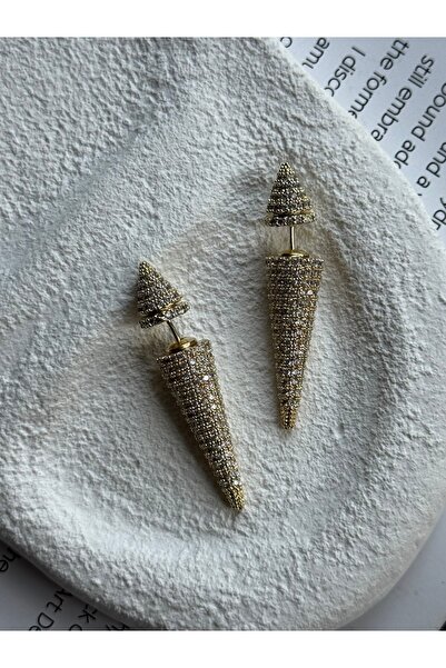 Rossetto Atelier Imported Gold All-Stone Nail Earrings