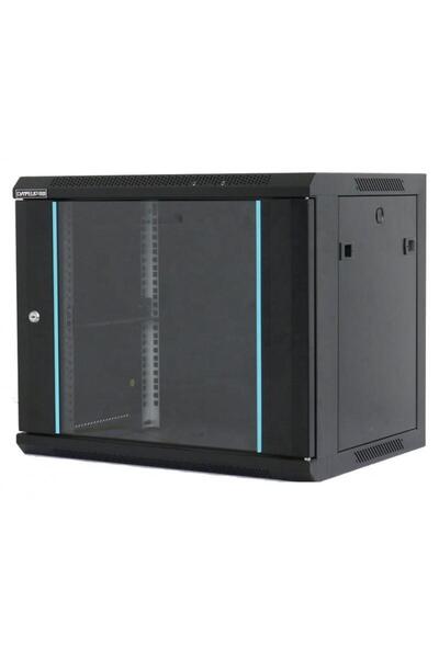 Dateup 6U Wall-Mount Rack Cabinet 600x600mm Glass Door Lockable Side Panels B...