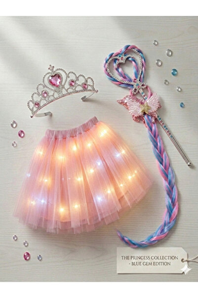 GOLDCENTER Παιδική στολή με ροζ φούστα τούτου, κορώνα μονόκερου, ραβδί και μα...