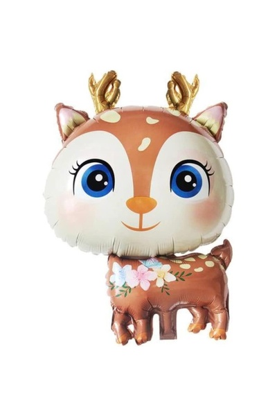 Avaleea Metallic Foil BalloonMini FigurineDeer ModelBirthday Theme49x74.5 cmI...