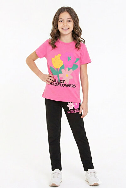 MODANINO Κοριτσίστικο Φλοράλ με τύπωμα - Με κολάν Σετ πάνω-κάτω 3-10 Ετών 12550