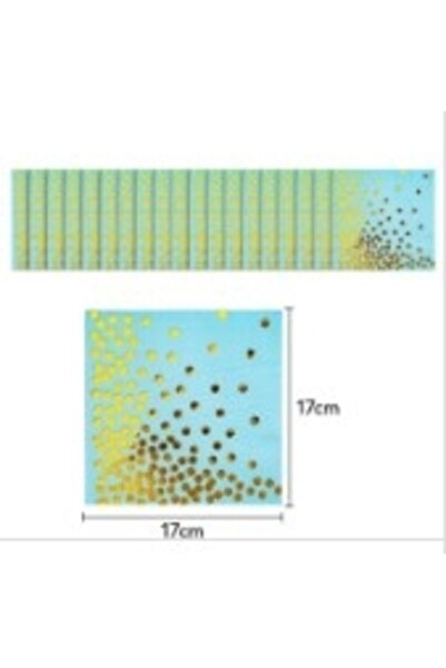 Avaleea Set 20 de servetele de masa. albastru/auriu