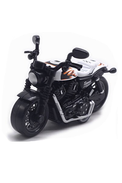 Toi-Toys Macheta metalica motocicleta 1:36 Chopper cu pull back, Alb