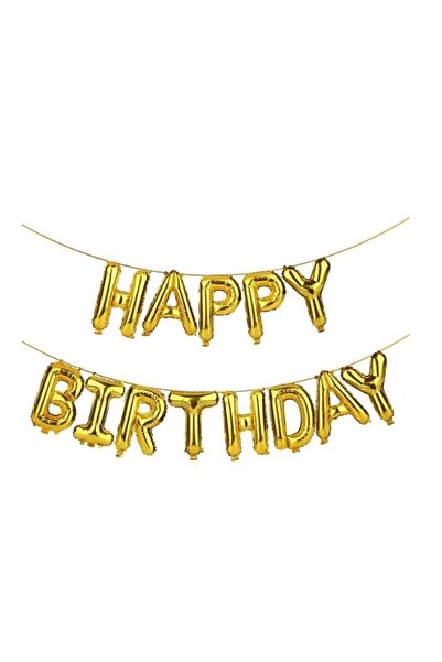 Avaleea Foil balloon set, Happy Birthday, 40 cm, gold