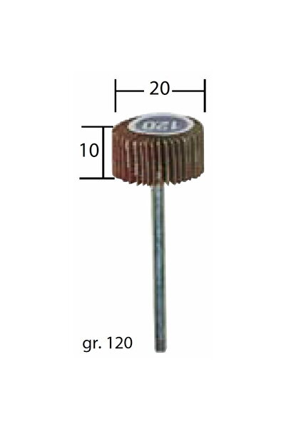 Proxxon Micromot Abrasive Brush with Shaft, 3mm, 20x10mm, GR120