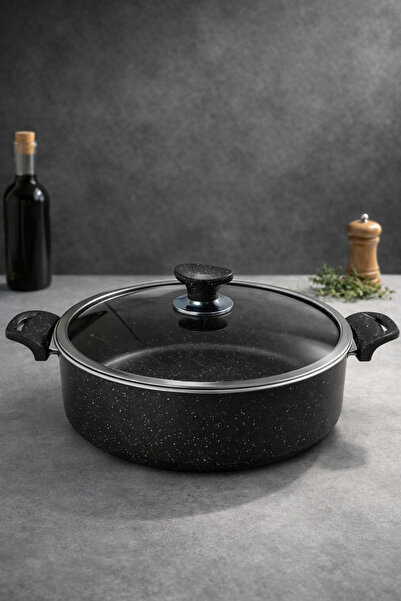 Rivorn Evinda Pan-Dora 30 cm Granite Casting Leather N Pot – Fireproof Non-St...