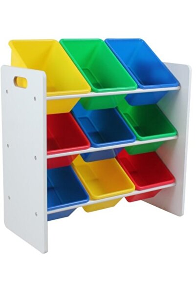 U-Grow Raft pentru depozitarea jucăriilor cu 9 coșuri MULTICOLOR 63 x 30 x 60 cm