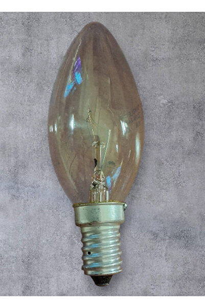 PUFFIN Akkor Flamanlı 40 w E14 Duy ( Sarı Renk ) Şeffaf Mum Ampul