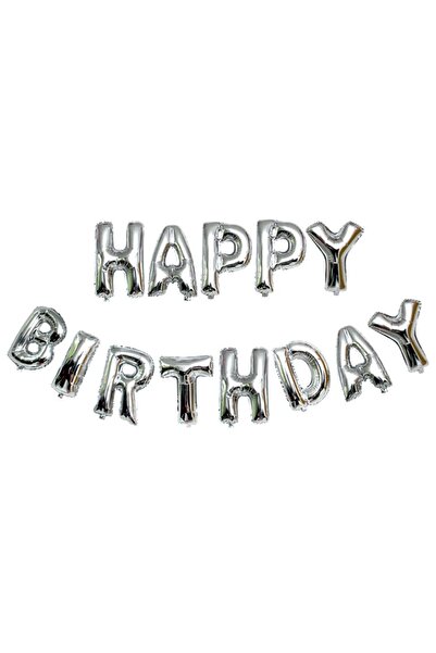 Avaleea Foil balloon set, Happy Birthday, 40 cm, silver