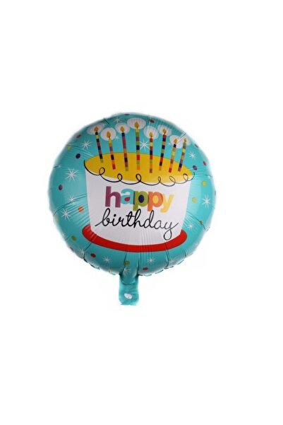 Avaleea Metallic Foil Balloon, Mini Round Figurine, Happy Birthday Cake Model...