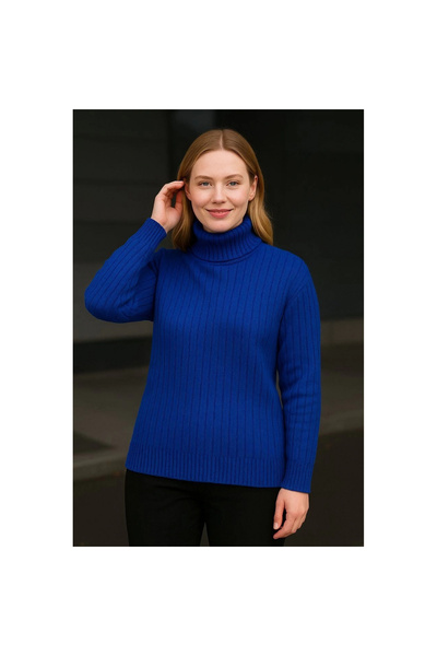 Narnuga Fisherman Collar Knitted Sweater Cotton Thick Corded Fabric Woven - C...