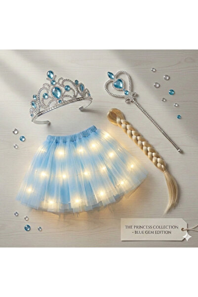 GOLDCENTER ΣΕΤ ΚΟΣΤΟΥΜΙΟΥ ΕΛΖΑ ΜΠΛΕ ΤΟΥΤΟΥ ΦΟΥΣΤΑ, ΣΤΕΦΑΝΙ & ΡΑΒΔΙ ΚΑΙ ΚΟΣΤΟΥ...