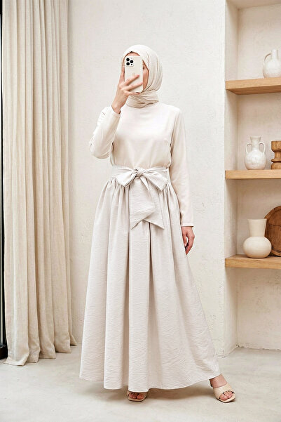 MODAQU Piliseli Belt Li Belt Li Parachute Fabric Skirt - Beige