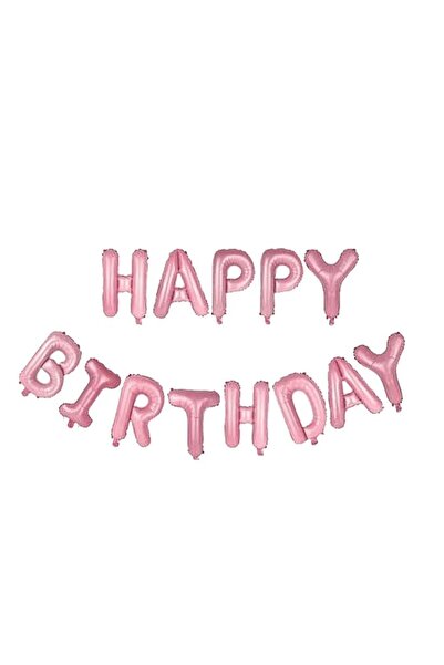 Avaleea Foil balloon set, Happy Birthday, 40 cm, light pink