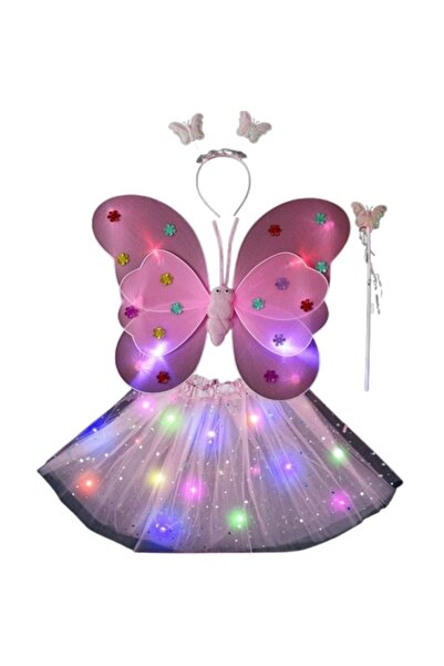 Avaleea Costum fluturas copii, aripi luminoase, fusta tul, bagheta, bentita, ...